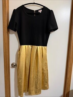 LuLaRoe Black and Gold Dress